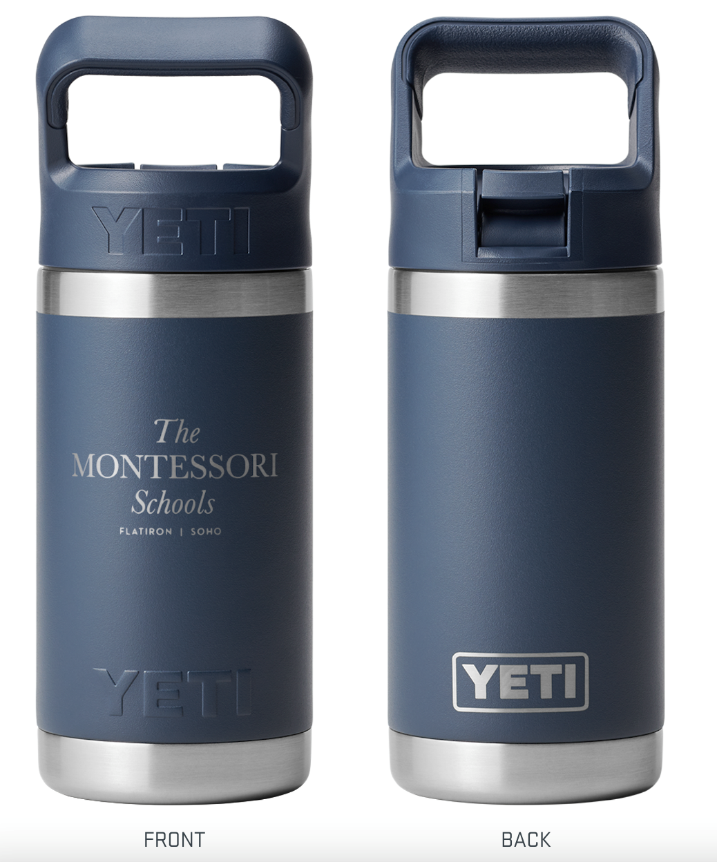 Children's Yeti Rambler ® Navy Water Bottle (12oz with Straw)